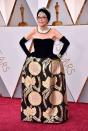 <p>In 2018, Moreno presented at the Oscars, while recycling one of her most iconic looks. The actress wore <a href="https://people.com/style/oscars-2018-rita-moreno-recycles-1962-oscars-dress/" rel="nofollow noopener" target="_blank" data-ylk="slk:the same dress she wore to the 1962 Oscars" class="link rapid-noclick-resp">the same dress she wore to the 1962 Oscars</a> when she won Best Supporting Actress for <i>West Side Story</i>. </p>