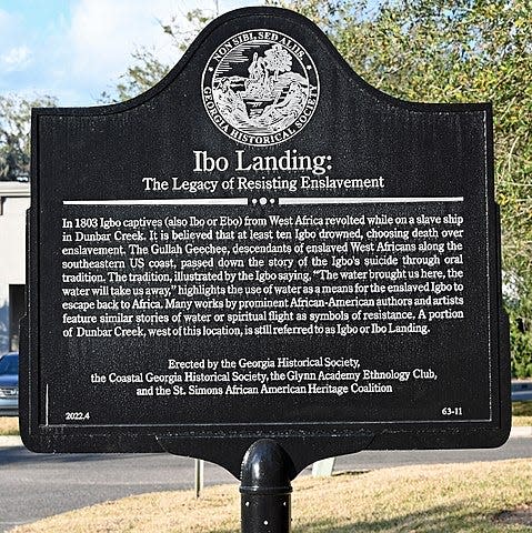 Igbo Landing Historical Marker on St. Simons Island