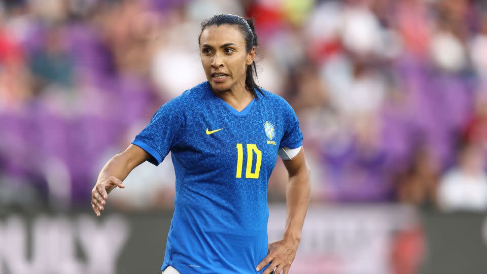 Marta stars for Brazil in a SheBelieves Cup match against Japan earlier this year. - James Williamson/AMA/Getty Images