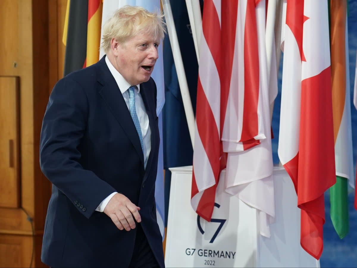 Boris Johnson arrives in Bavaria for G7 summit (PA)