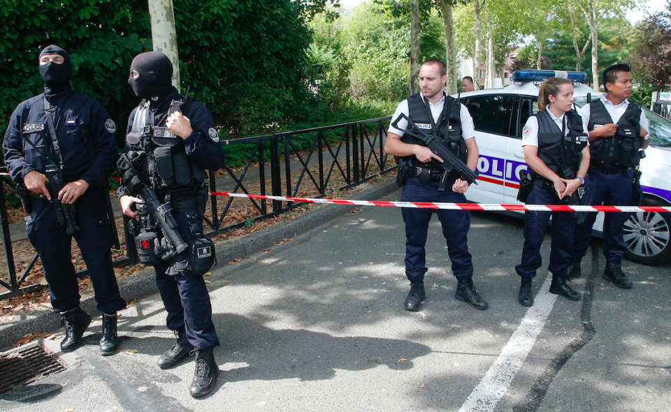 <em>An Islamic State knife attacker killed his mother and sister in Trappes (AP)</em>