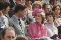 <p>Charles and Diana gaze at one another at Perth Hockey Stadium.<br></p>