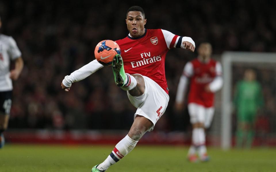 Gnabry in action for Arsenal in 2014 - GETTY IMAGES