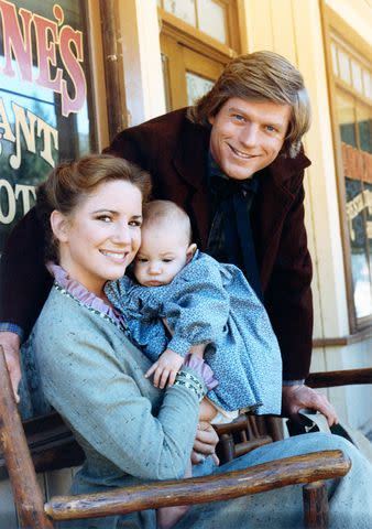 <p>NBCU Photo Bank/NBCUniversal/Getty</p> Melissa Gilbert, Michelle Steffin and Dean Butler in 'Little House on the Prairie.'