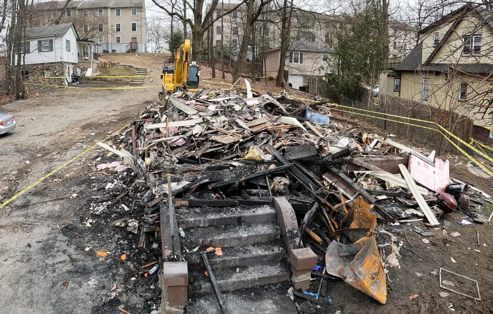 Image: Spring Valley Fire  
The remains of a fatal fire at a two-family building on Lake St. in Spring Valley March 6, 2023. Five people died in the fire.
(Photo: Peter Carr/The Journal News)