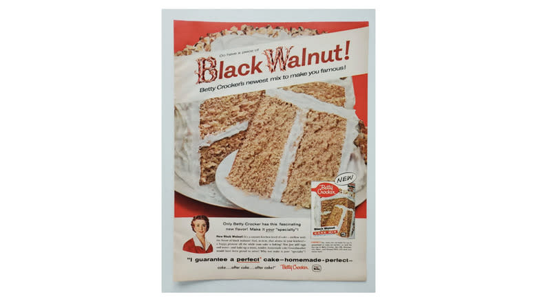 Ad for Betty Crocker Black Walnut Cake from 1950s