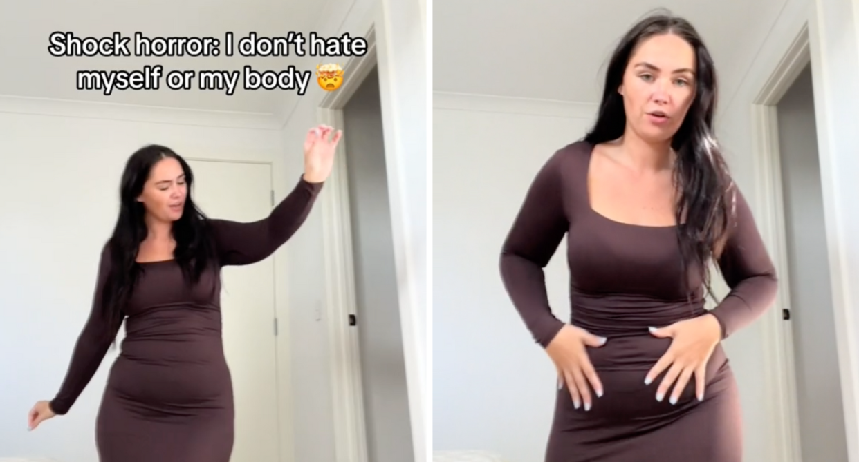 Chloe Ferrari in stills from her TikTok.