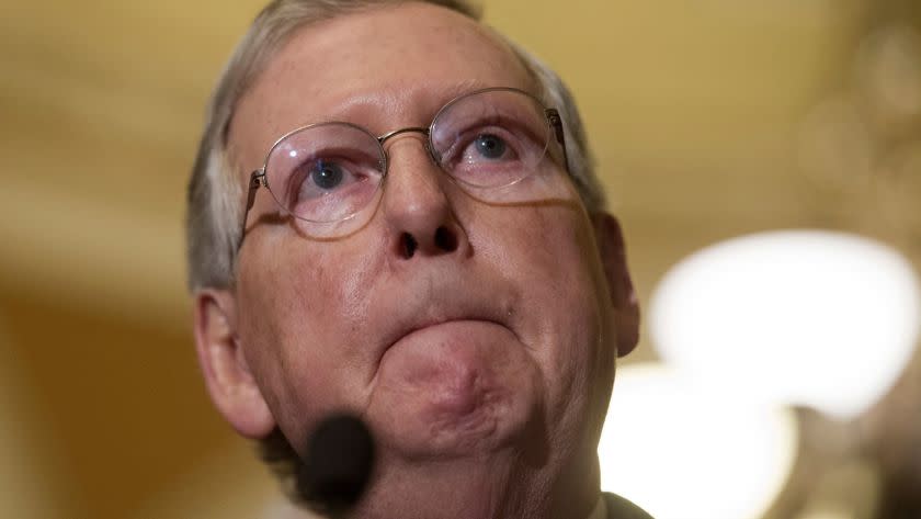 "We must act quickly to bring relief to the American people," said Senate Majority Leader Mitch McConnell.