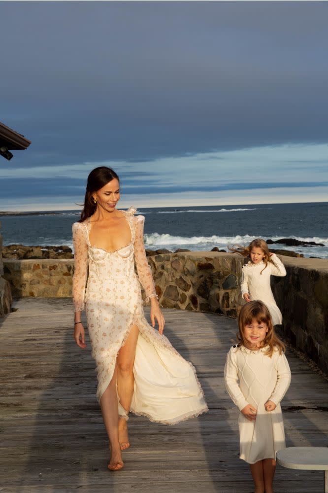 Barbara Bush and her nieces during her wedding in Kennebunkport, Maine.