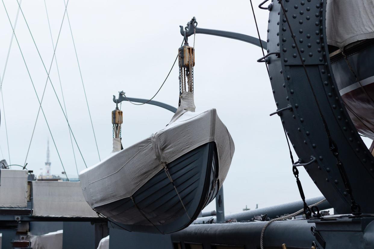 Lifeboat or rescue boat on board the ship