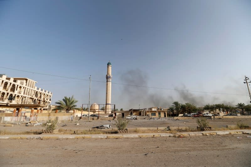 Les forces irakiennes ont repris dimanche le contrôle du dernier quartier que les combattants du groupe Etat islamique tenaient à Falloudja et ont annoncé que la bataille pour la reconquête de cette ville était terminée. /Photo prise le 26 juin 2016/REUTERS/Thaier Al-Sudani