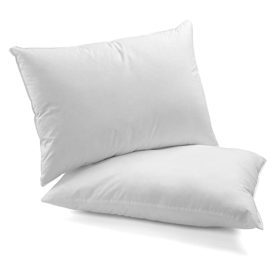 1) Soft White Goose Down Pillow (2-Pack)