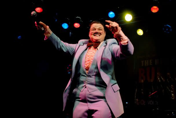 PHOTO: In this Sept. 1, 2007, file photo, Murray Hill performs as the master of ceremonies at The 5th Annual New York Burlesque Festival, at the Highline Ballroom in New York. (Neville Elder/Corbis via Getty Images, FILE)