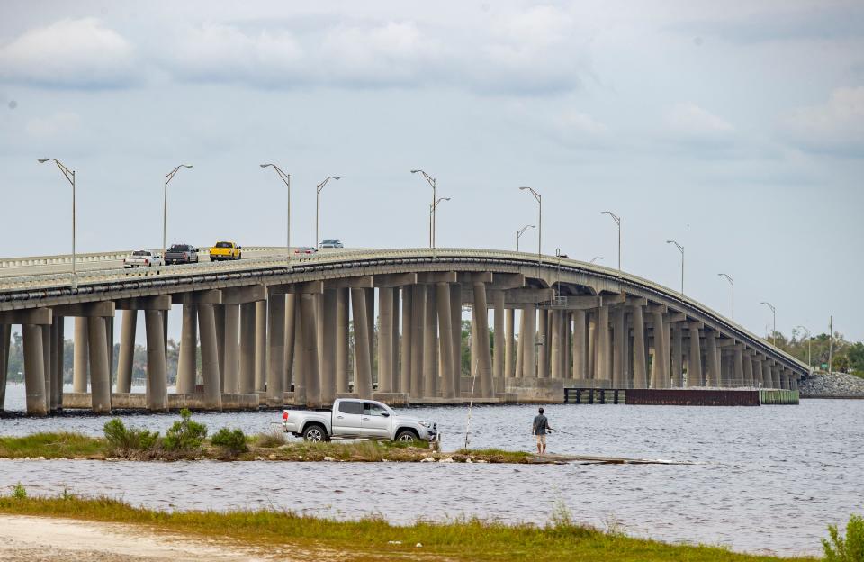 The DuPont Bridge, seen in this April 23 file photo, connects Panama City with Tyndall Air Force Base and beach communities Mexico Beach and Port St. Joe.