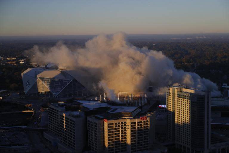 Georgia Dome blown to pieces after hosting two Superbowls and an Olympics