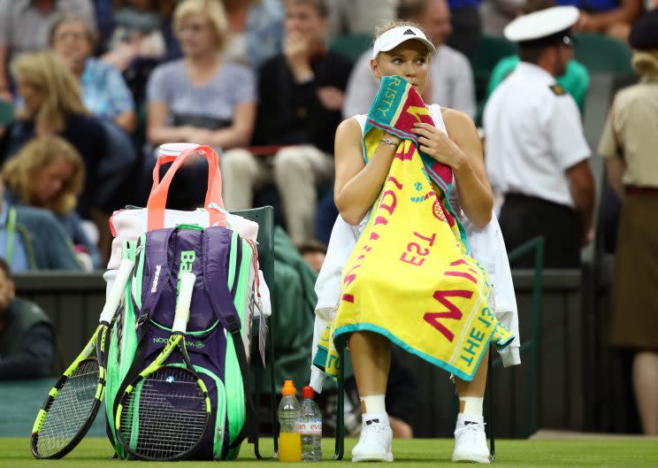 Caroline Wozniacki lost to Svetlana Kuznetsova at Wimbledon Tuesday. 