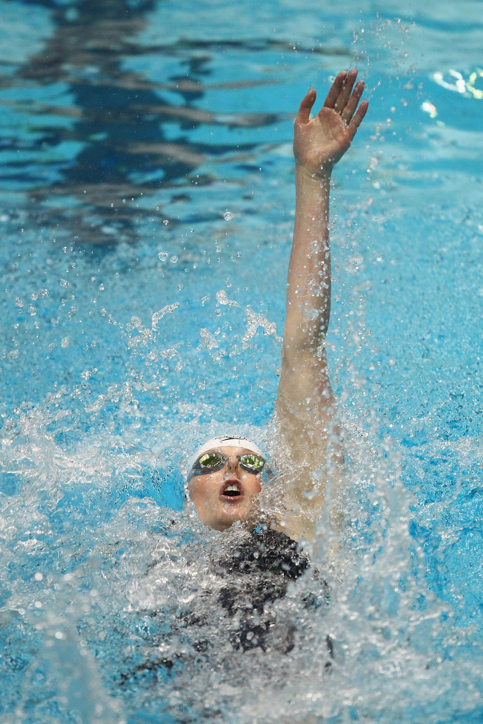 INDIANAPOLIS, IN - MARCH 30: Missy Franklin swims in the women's 200 meter backstroke finals during day two of the Indy Grand Prix @ the Nat at the Indiana University Natatorium on March 30, 2012 in Indianapolis, Indiana. (Photo by Dilip Vishwanat/Getty Images)