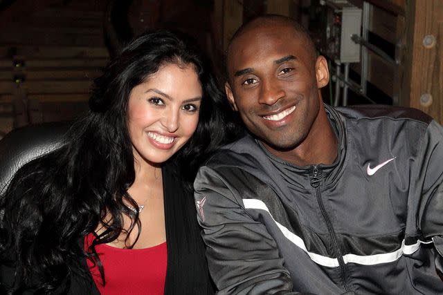 <p>Mathew Imaging/WireImage</p> Vanessa and Kobe Bryant at Six Flags in Valencia, Calif. in June 2009