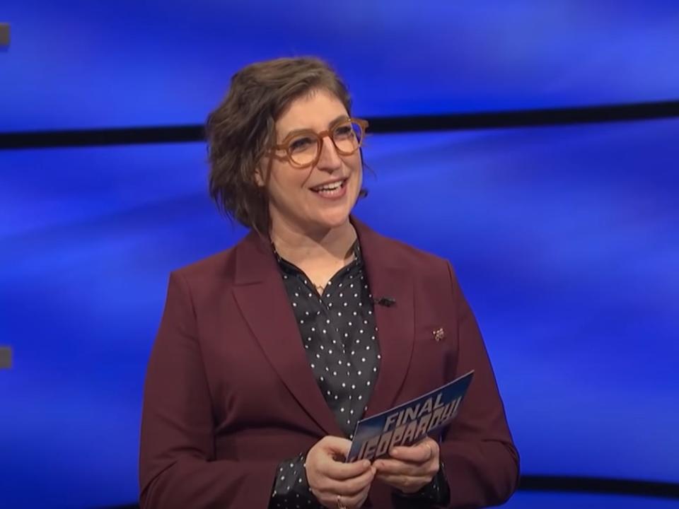 Mayim Bialik on "Jeopardy!"