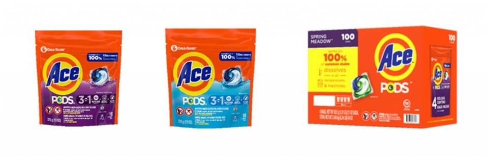 PHOTO: These Ace Pods liquid laundry detergent packets are being recalled due to a risk of serious injury. (CPSC)