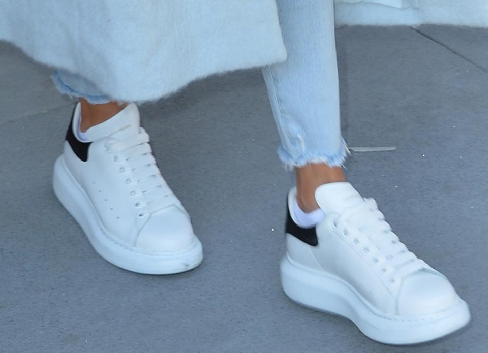 alexander mcqueen oversized sole sneakers, jennifer lopez