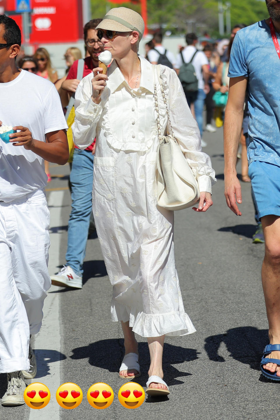 Tilda Swinton is seen during the 79th Venice International Film Festival.