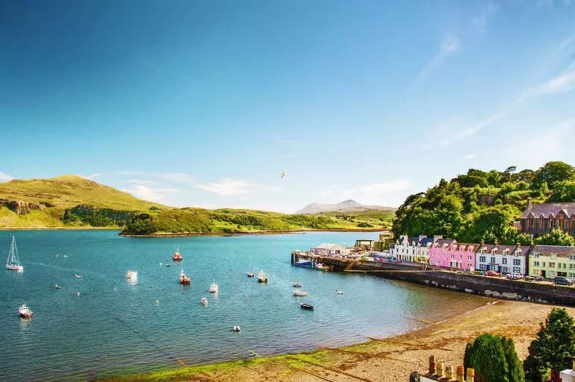 Portree harbour (Isle of Skye) on a sunny day in summer