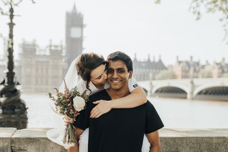 The nurse and doctor had to cancel their wedding (Rebecca Carpenter Photography)