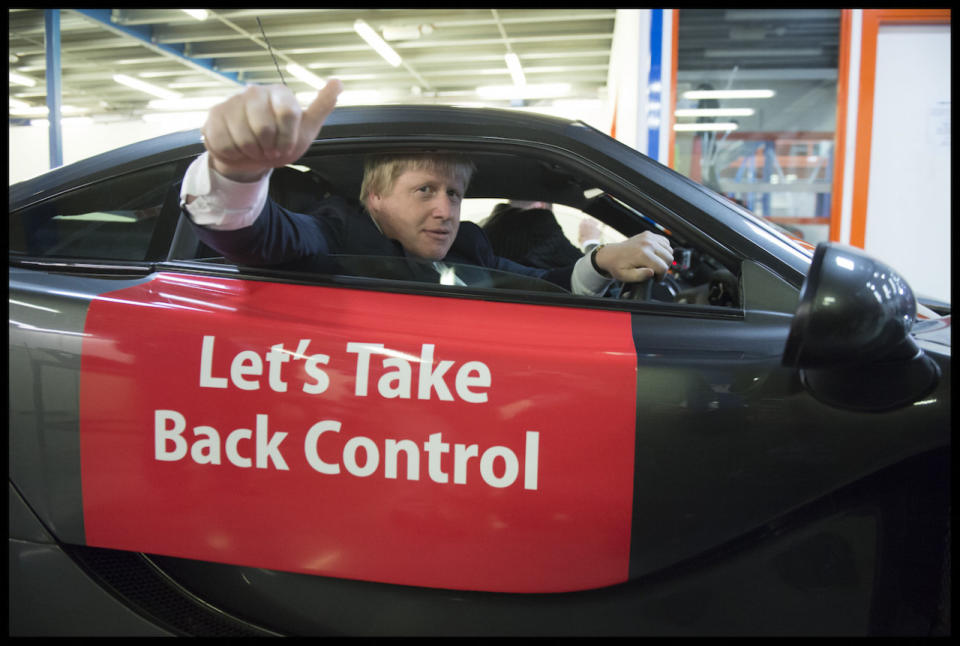 Boris Johnson, ehemaliger Bürgermeister von London, wirbt für einen Austritt Großbritanniens aus der EU. (Ben Stevens/i-Images via ZUMA Wire)