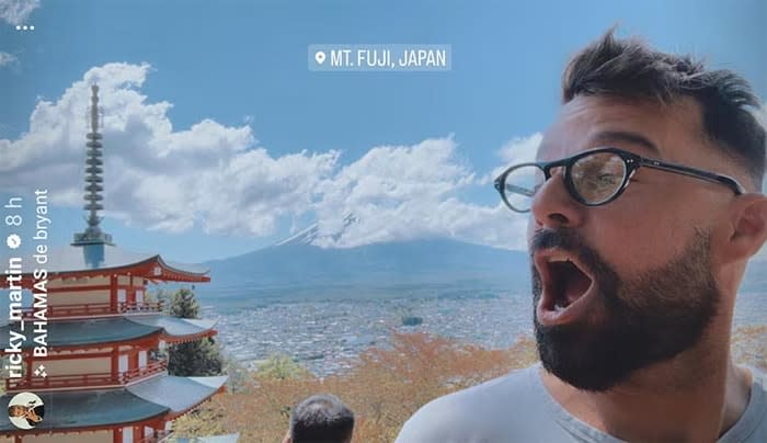 El recorrido por Japón llevó al intérprete al monte Fuji