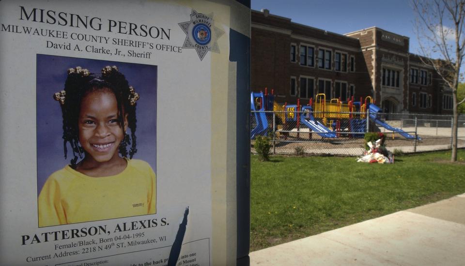 Alexis Patterson disappeared on her way to Hi-Mount Elementary School, shown here in a 2002 file photo.