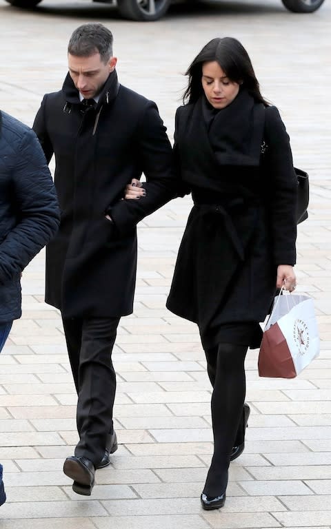 Peter Morrison arrives at Liverpool Crown Court, with an unidentified woman, for sentencing  - Credit: Peter Byrne/PA Wire