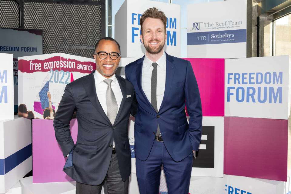 Jordan Klepper and Jonathan Capehart at the 2022 Free Expression Awards held at The Anthem in Washington, D.C. - Credit: Photo by Kyle Gustafson for the Freedom Forum