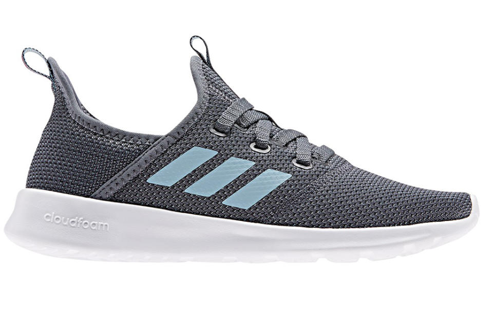 adidas, running shoes, gray, blue