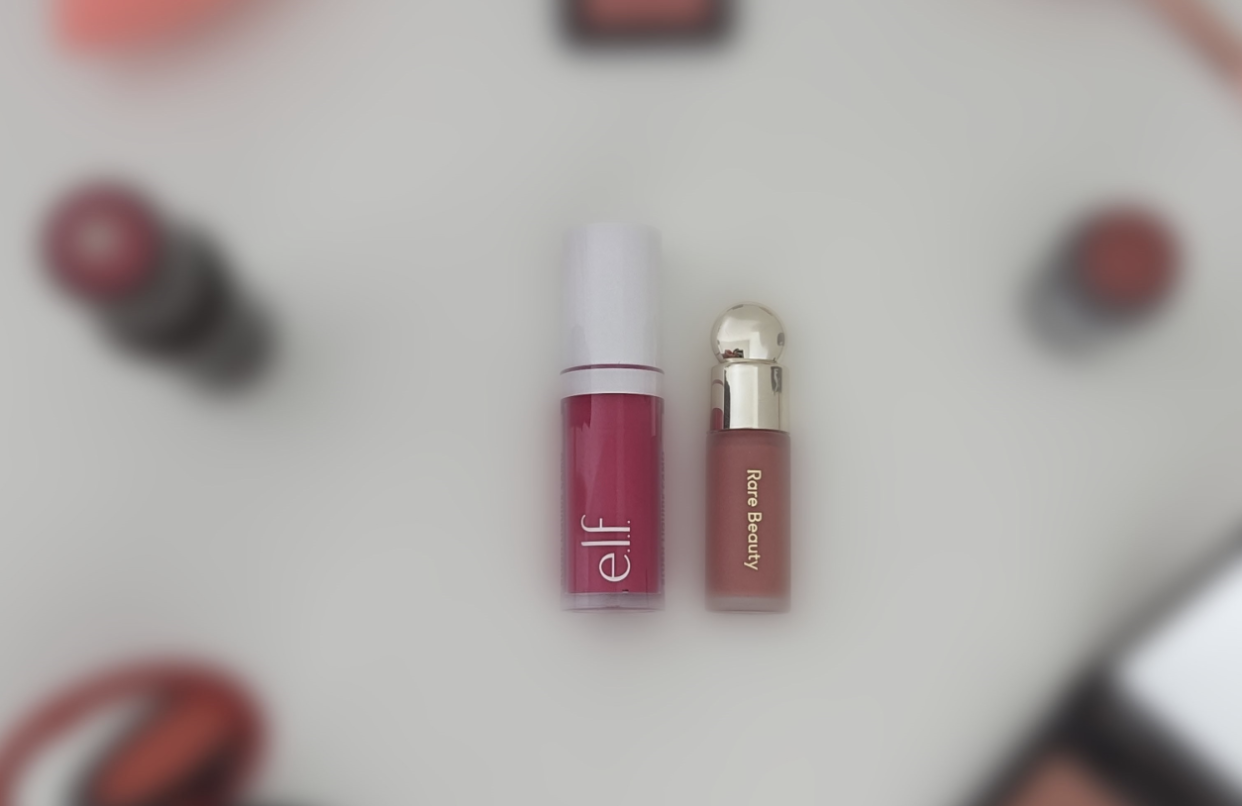 How does this e.l.f. blush stack up to Rare Beauty? I put them to the test. (Photo via author)