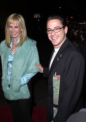 Trudie Styler with Robert Downey Jr. at the Los Angeles premiere of Guy Ritchie 's Snatch (1/18/2001) Photo by Steve Granitz/WireImage.com