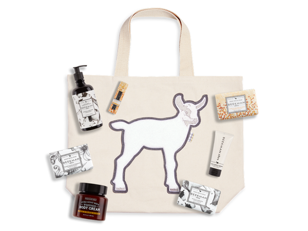 <h2>Beekman 1802 Holiday Goat-Getter Scented Bodycare Tote<br></h2><br>"It’s a no brainer that your sea-goat pal will flip over <em>goat</em> milk soap," mentions Stardust. "It’ll help make their ageless skin soft and pure."<br><br><strong>Beekman 1802</strong> Holiday Goat-Getter Scented Bodycare Tote, $, available at <a href="https://go.skimresources.com/?id=30283X879131&url=https%3A%2F%2Fbeekman1802.com%2Fcollections%2Fholiday%2Fproducts%2Fholiday-goat-getter-scented-bodycare-tote" rel="nofollow noopener" target="_blank" data-ylk="slk:Beekman 1802" class="link rapid-noclick-resp">Beekman 1802</a>