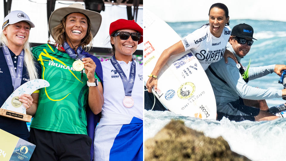 Sally Fitzgibbons at the World Surfing Games.