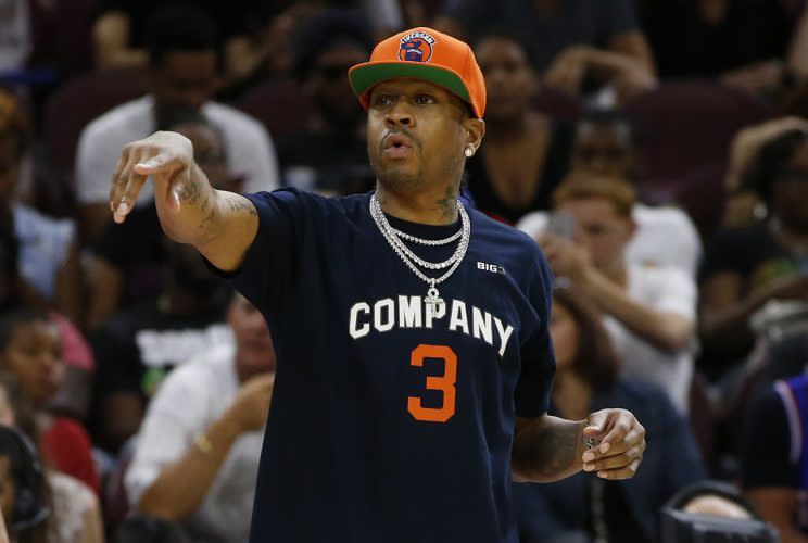 Allen Iverson coaches his team during a game July 16. (AP)