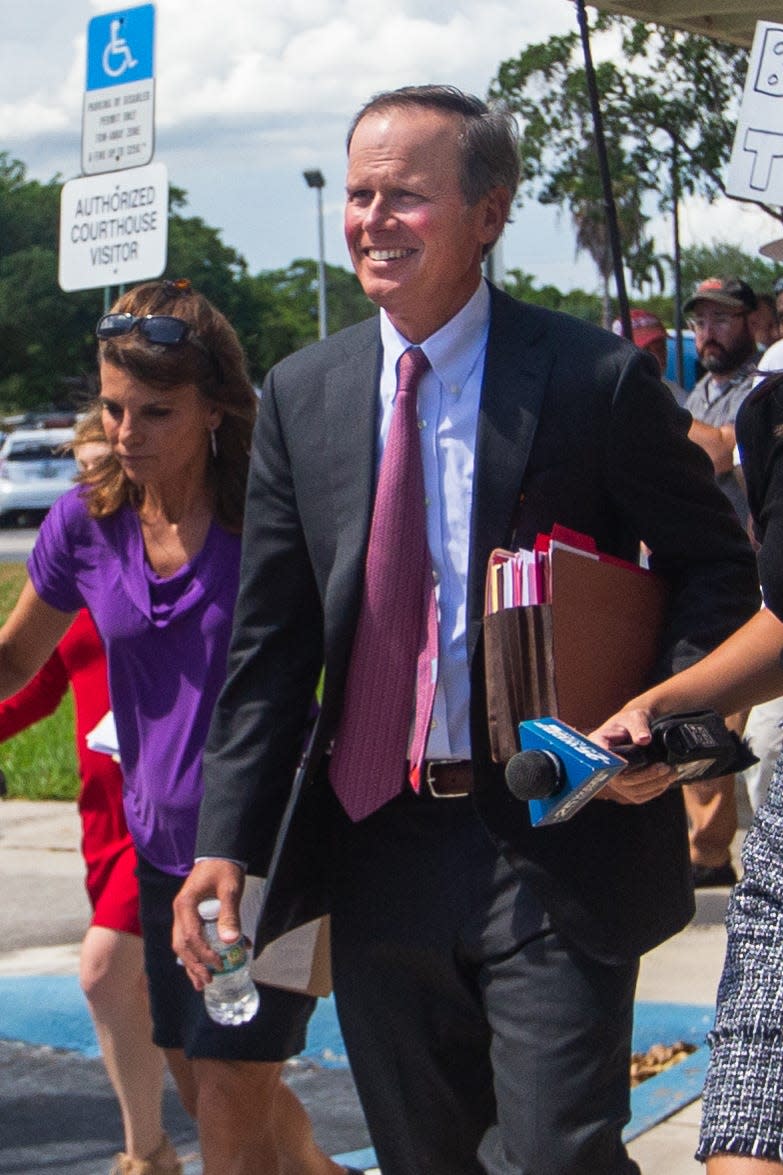 Chris Kise, an attorney for former President Donald Trump leaves the Paul G. Rogers Federal Building in downtown West Palm Beach in September 2022.