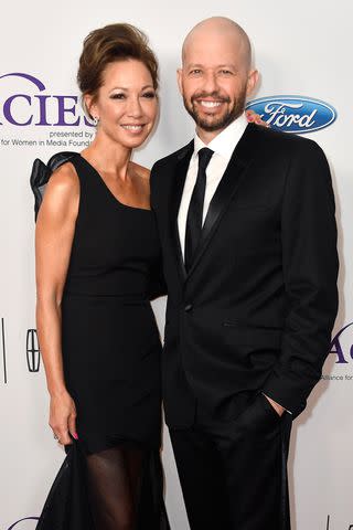 <p>Frazer Harrison/Getty</p> Lisa Joyner and Jon Cryer in Beverly Hills, California in May 2018.