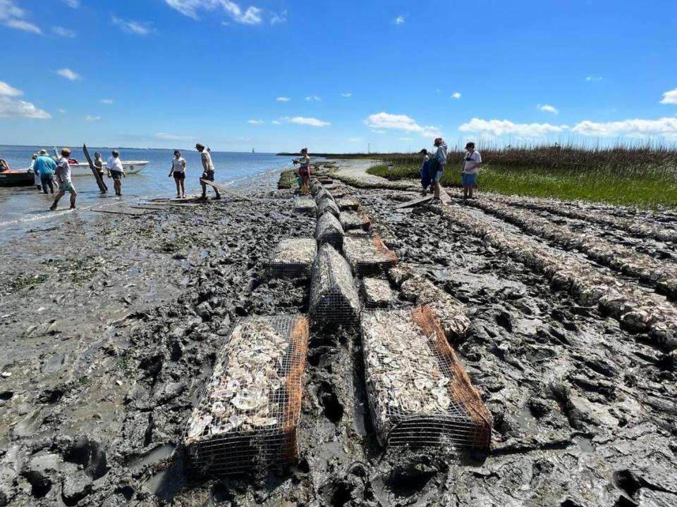 Keep North Myrtle Beach Beautiful plans to build oyster baskets to create a living shoreline at the Heritage Shores Nature Preserve. Image courtesy Keep North Myrtle Beach Beautiful.