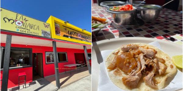 Taquería deleita a Tijuana con su taco de carnitas en tortilla de harina