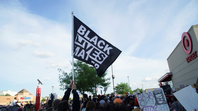 Protest against the death in Minneapolis police custody of George Floyd, in St. Louis, Missouri