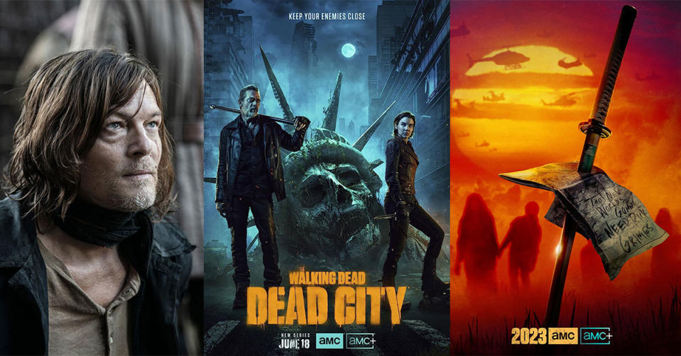 AMC《Daryl Dixon》劇照、《The Walking Dead: Dead City》與《The Walking Dead: Rick & Michonne》海報