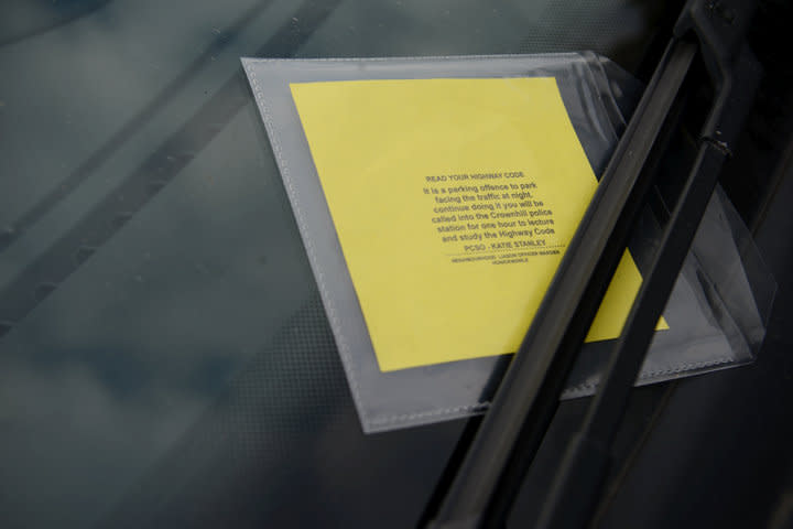 The parking ticket that has been appearing on driver's windscreens (SWNS) 