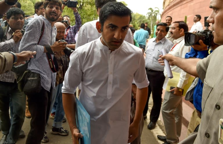 Gautam Gambhir, seen here in 2019 at the opening session of parliament, was an elected lawmaker for India's ruling Hindu-nationalist party (Money SHARMA)