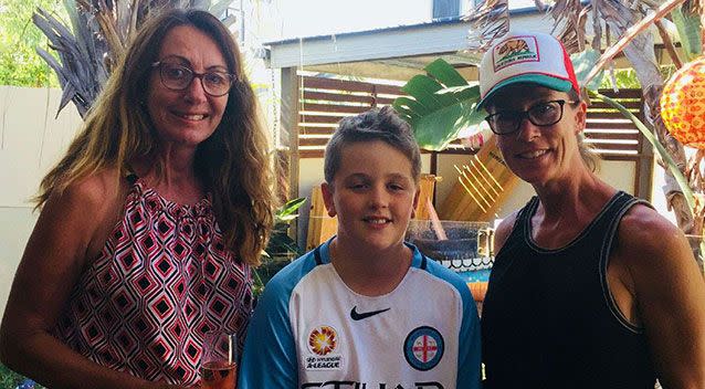 Neighbours Keli Martin and Sue Spence came to Harry's aid and helped save his life. Source: Supplied