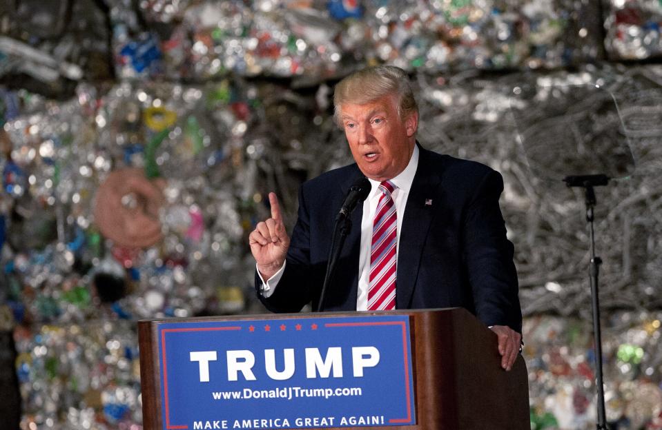 President-elect Donald Trump gives an economic policy speech in Monessen, Penn., in June.