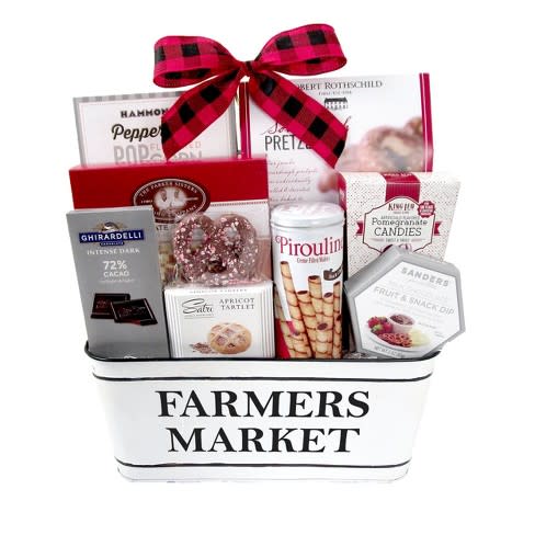 Holiday Buffalo Plaid Farmers Market Gift Basket